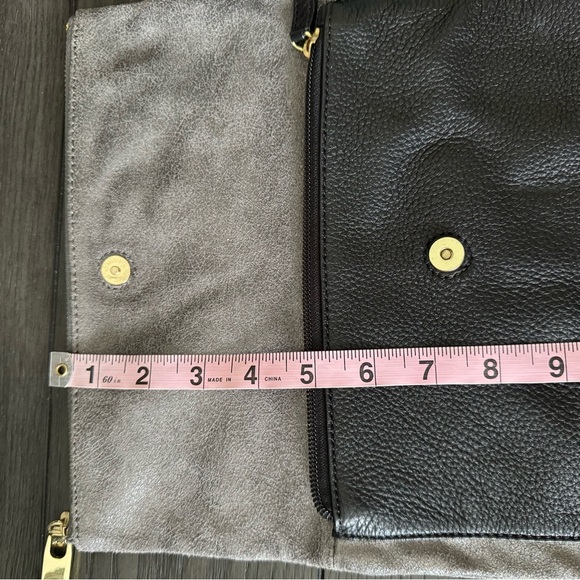 GAP Gray and Gold Textured cow leather Clutch - Picture 12 of 12